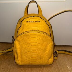 Michael Kors Crocodile Yellow Mini Backpack